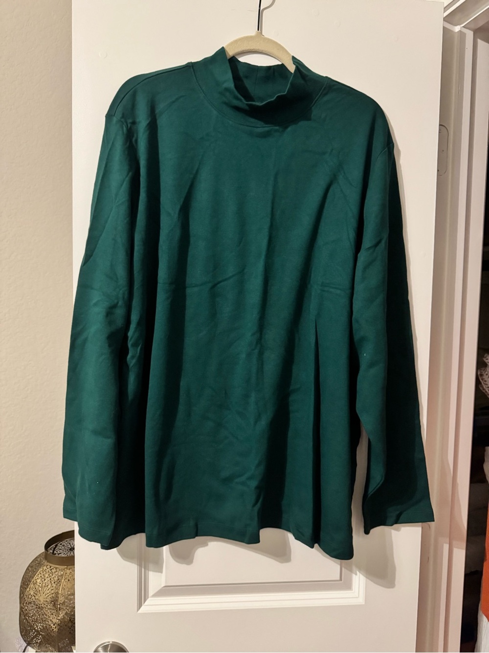 Women’s Spruce Green Long-Sleeve Mock Neck Sweater